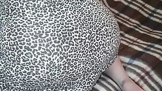 Chubby in Sexy Costume Riding Dildo