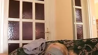 Sexy blonde German babe drinks cum after hardcore fuck