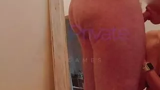 Daddy gives me his big cock to swallow and destroys my tight pussy