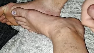 Stroking my fat little cock