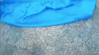 Jerking off a Thick Cum Outside in a Park.