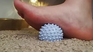 Grace of the Foot: Massage Ball in Action