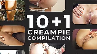 10+1 Hot Creampie Compilation Into Perfect Pussy of a Beautiful Blonde!