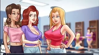 Summertime saga Bitch getting fucked inside locker