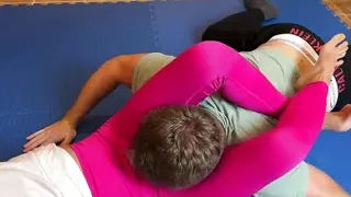 Headscissor Smother Femdom in Pink Yoga Pants
