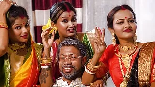 Tharki Burha Nikala Suhagraat Manana With His Three New Nawali Wives And Kia Kand ( Hindi Audio )