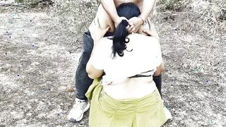 Indian MILF Gives Hardcore Blowjob to her stepuncle - Outdoor Sex - Desi Mouth Fuck