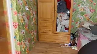 Home workout in shorts