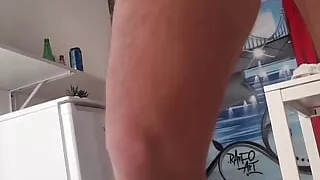 Amateur  Cumshot - Home Alone for Christmas