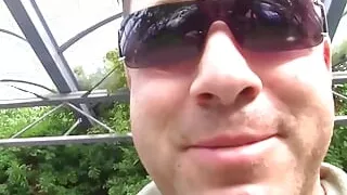 Chubby Blonde Whore Riding a Hard Dick Outdoors