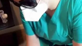 Sperm bank nurse in Nashville strokes my sample out and collects it