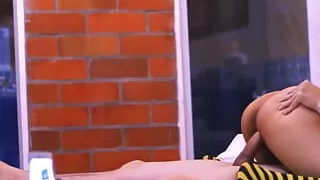 The bride's friend visits and seduces the groom in his room, whispering dirty words in his ear while asking him to fill her hole