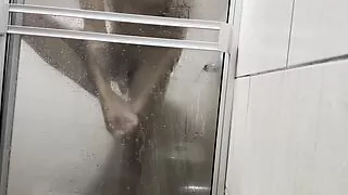 I get filmed in the bathroom and when I masturbate in my cousin's panties