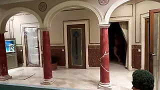 Two Guys with Big Dicks Fucked Each Other in a Sauna and Came on Each Other