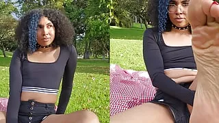 In the Park showing my Feet (A SFW Video)