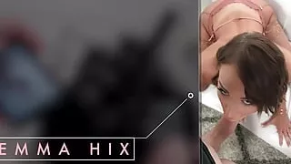 Slender Beauty Emma Hix Gets Fantastic Threesome Fuck