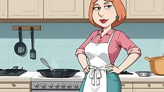 Futanari Lois Griffin Masturbation and Selfsucking