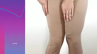 Massive cock hands free cumshot in pants