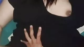 Her pussy is pinched