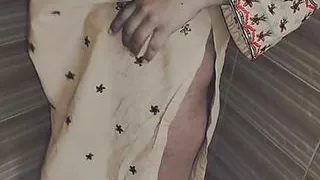 My friend pissing in washroom full hot chut