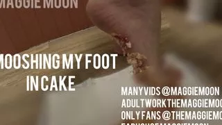 Smooshing My Foot Into Cake