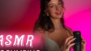 ASMR. Soft and gentle brunette Amy Haze Make You Relax and Cum. MIC PUMPING