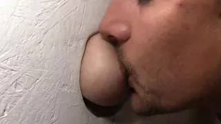 Sexy babe Lallasa sucks and deepthroats big dick from the gloryhole