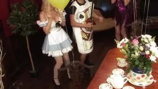 Alice a fairy love tale S5: Hot cosplay with three lesbians swapping cum