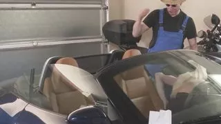 Petite blonde loves to fuck in the garage