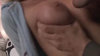 Blonde big boob beauty loves to suck