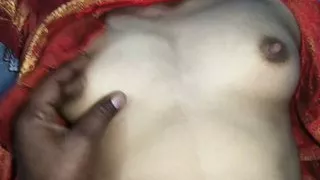 Village Bhabhi in red saree sucked my cock and I fucked her well