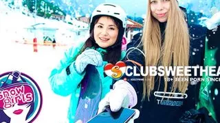 From Snowboarding to Pussy Fucking with 18yoy Alice Flore and Amelia Ost by ClubSweethearts
