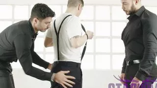 Staghomme Bastian Karim tag-teamed by Lobo Carrerira and Viktor Rom