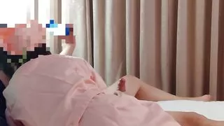 The Pussy of a Perverted Nurse Panting From Behind Is Too Sticky. Gonzo, Personal Shooting, Creampie, Cunnilingus, Blowjob