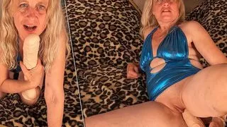 In Dominatrix Outfit with Mega Dildo Anal Self-satisfaction