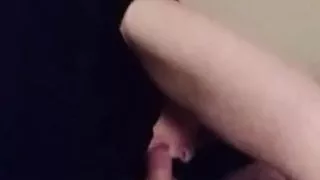 This joins me in the bedroom to suck me with her dress and pantyhose during an evening with friends that she jerked off