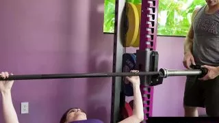 Horny Stepdaughter Nicole Rae Seduces Stepdad While Working Out