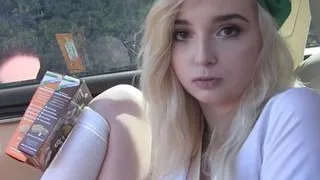 He buys all her cookies from the schoolgirl if he gets to lick her pussy in return