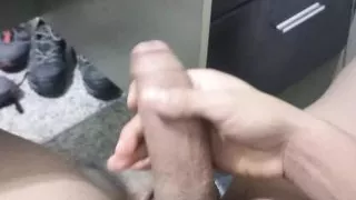 Masturbation sitting at my desk while working