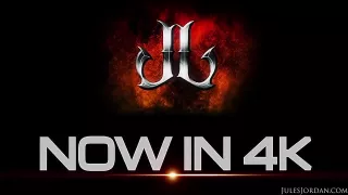 Schwarzer Hammer nagelt das dunkelhaarige Luder