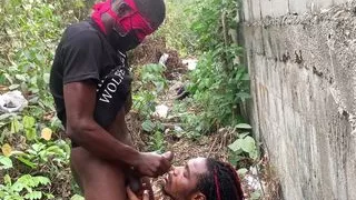 Ducking outside in the bush