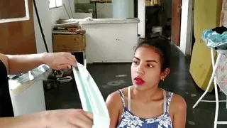 Latina Girl Maximally Stuff Gagged with Humongous Xxl BBW Panties!