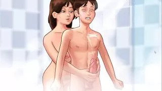 Ramu kissed his stepsister on the bathroom...