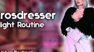 Crosdresser Getting Ready For a Party