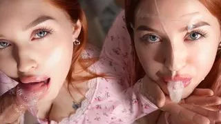 POV: Red Haired Beauty Loves Sucking My Dick And Getting A Huge Facial Cumshot