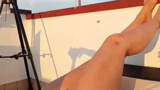 Amateur Blonde Mature Wife Enjoys Naked Posing and Feet Games