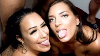 BLOWBANG LISA & ZARA FILLED WITH CUM