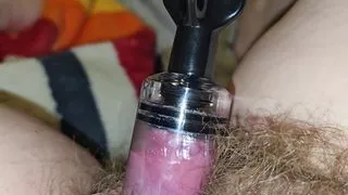Clit Pumping And Orgasm For Fat Hairy Cunt