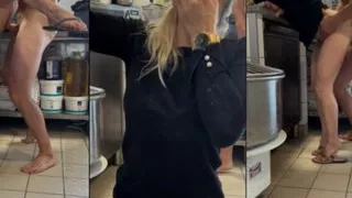 STRANGER CHALLENGE - I ask a stranger to fuck me in the storeroom of a pizzeria