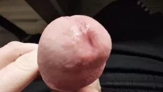Drops of pleasure on my rock-hard cock